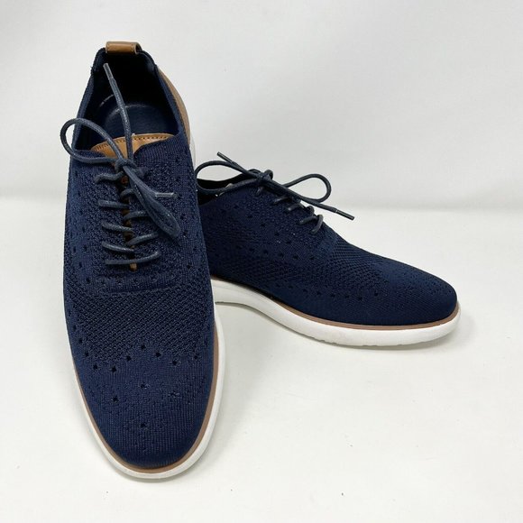 Men’s GH Bass & Co Size 8 Black Knit Oxfords w Tan Accents image_processing20210205-70-  main image 2